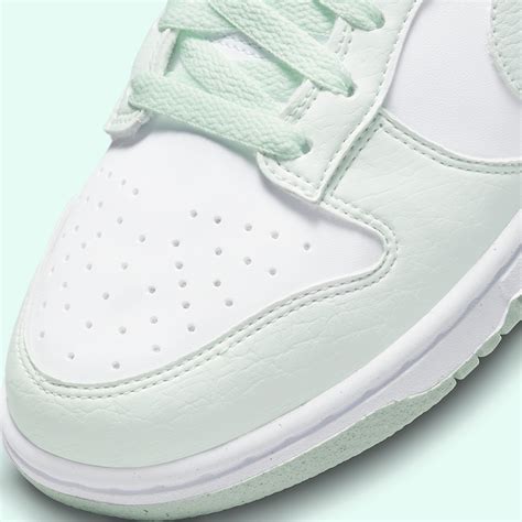 next nature white mint dunks.